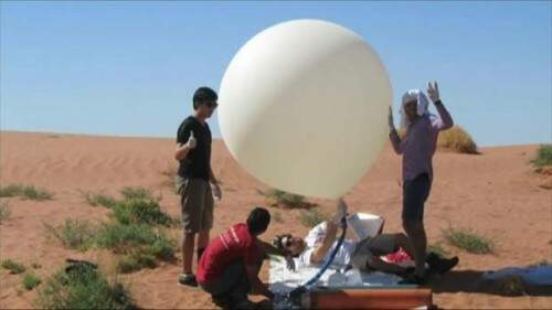 Grupo de pesquisadores soltou balão meteorológico em 2013, perto do Grand Canyon, nos Estados Unidos (Foto: Reprodução)