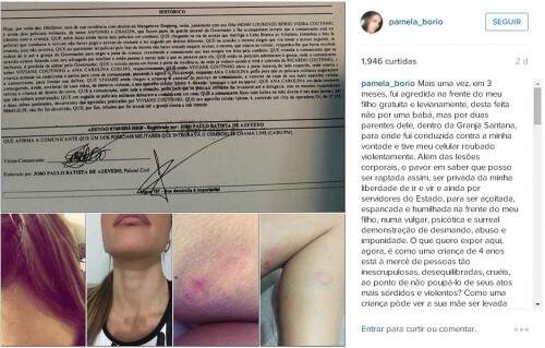 Ex-primeira dama postou em redes sociais o ocorrido. (Foto: Reprodução)