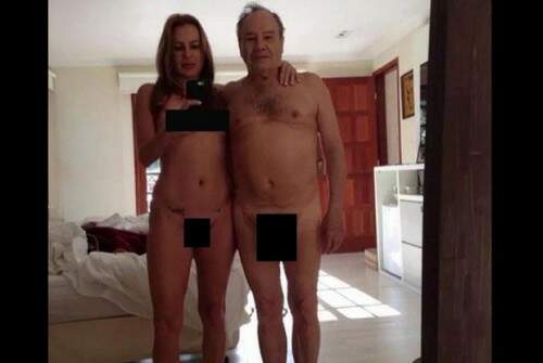 "Não tem motivo para ter vergonha", diz Stênio Garcia sobre fotos íntimas dele com a mulher, Marilene Saade, que vazaram na internet. (Foto: Reprodução)