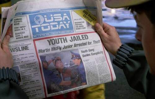 Jornal da Hill Valley de 2015. (Foto: Reprodução)