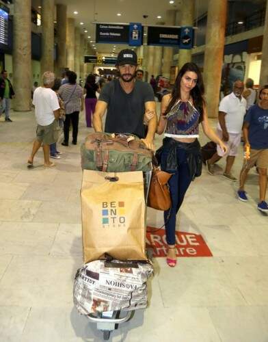 Rodrigo Santoro e Mel Fronckowiak (Foto: Gabriel Reis/Ag News)