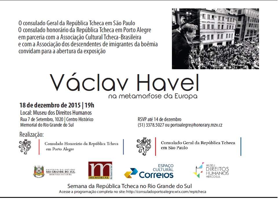 Václav Havel em POA - convite