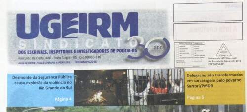 A Polícia Civil também apresentou o jornal com assuntos da entidade (Foto: Lucas Uebel/O Sul) 