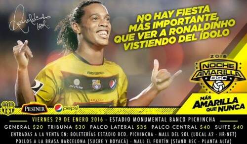 Time do Equador anuncia atração. (Foto: Reprodução)