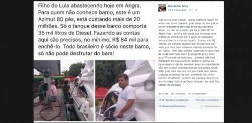 Postagem do Facebook do ex-lutador. (Foto: Reprodução)