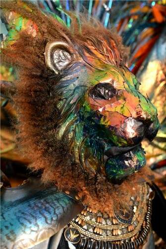 O hair stylist Maurico Pina troca o carnaval de São Paulo pela Sapucaí na noite deste domingo, desfilando com a fantasia “Salve Jorge Leão”, na Estácio de Sá. (Foto: Celso Meireles/divulgação)