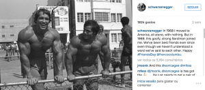 Schwarzenegger e colega de mais de 40 anos de treino. (Foto: reprodução)