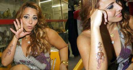 Viviane Araújo com a polêmica tatuagem. (foto: reprodução) 