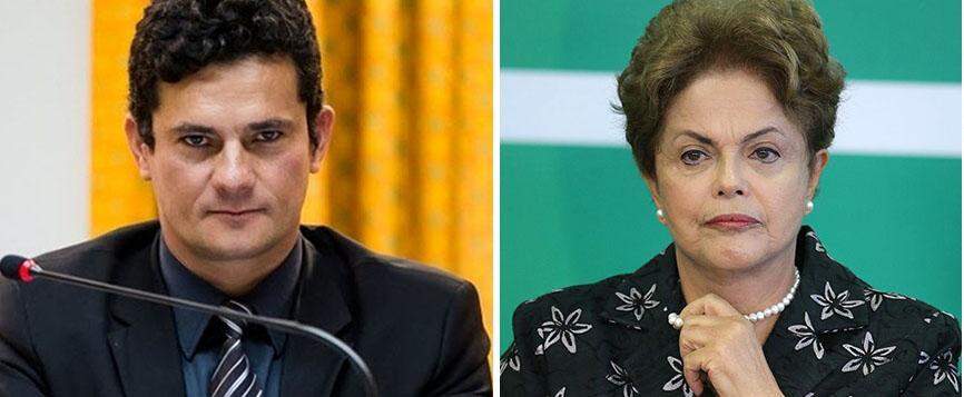 Sérgio Moro e Dilma Rousseff