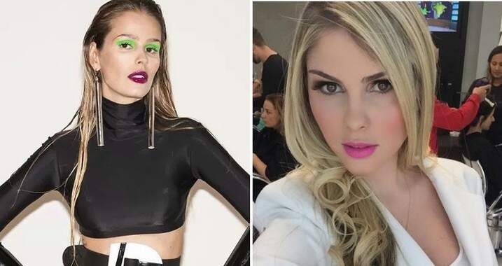 Fotomontagem de Yasmin Brunet e Bárbara Evans