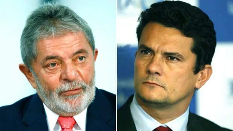 Fotomontagem de Sérgio Moro e Lula