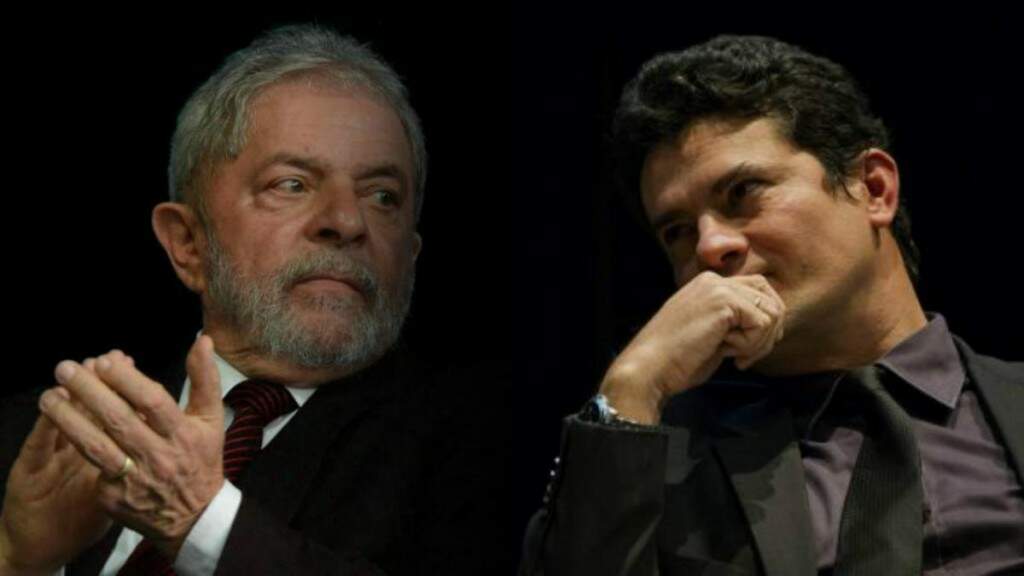 Fotomontagem de Lula e Sérgio Moro