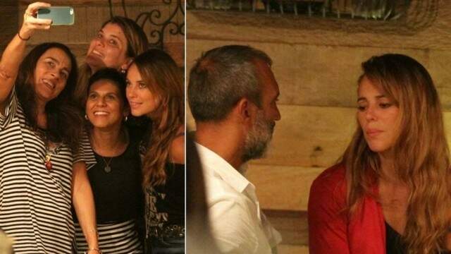 Fotomontagem de Paolla Oliveira com amigas e com o namorado, Papinha