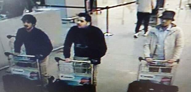 Homens suspeitos no ataque ao aeroporto. (foto: reprodução)