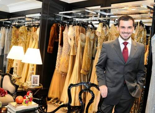 O estilista Sandro Barros criou modelo exclusivo para Julia Jardim Tellechea. (Foto: reprodução)
