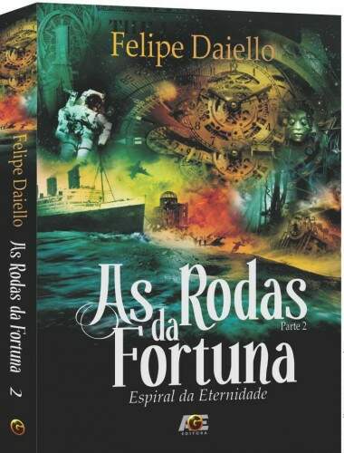 A capa do livro “As Rodas da Fortuna – Parte II”, do escritor gaúcho Felipe Daiello. (Foto: divulgação)