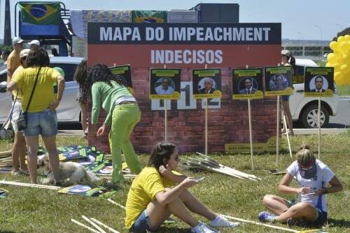 Mapa do impeachment montado pelo Movimento Vem Pra Rua. (foto: Agência Brasil)
