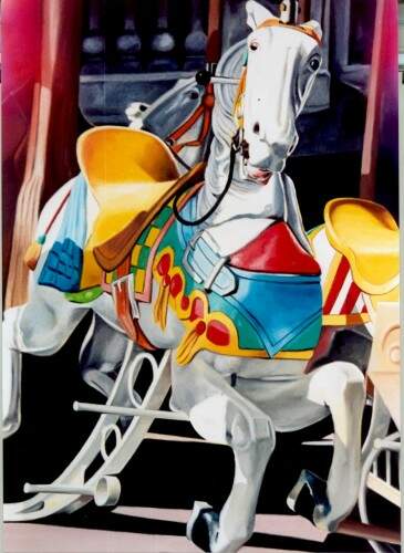 O quadro “Carrossel de Montemartre XIII”, de Ivan Pinheiro Machado. (Foto: divulgação)