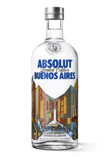 Em homenagem especial a Buenos Aires, a vodka Absolut fez esta garrafa customizada com edição limitada. (Foto: Divulgação)