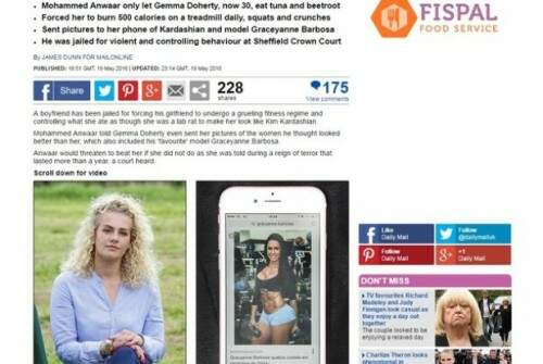 Jornal "Daily Mail" publicou reportagem envolvendo Gracyanne Barbosa. (Foto: Reprodução)