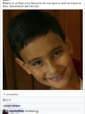 Nas redes sociais, moradores lamentam morte de menino que morreu em parque de diversões. (Foto: Reprodução)
