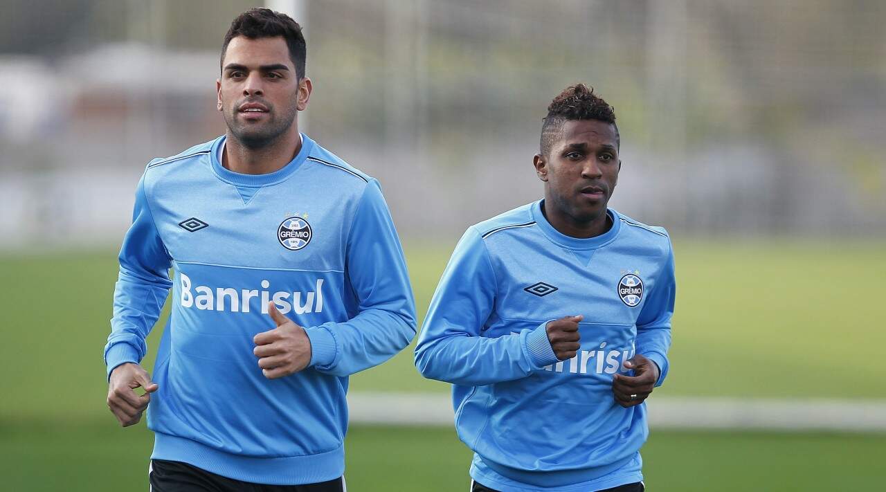 Maicon e Bolaños estão se recuperando de lesões e podem aparecer no Gre-Nal do dia 3 de julho. (Foto: Lucas Uebel/Grêmio)
