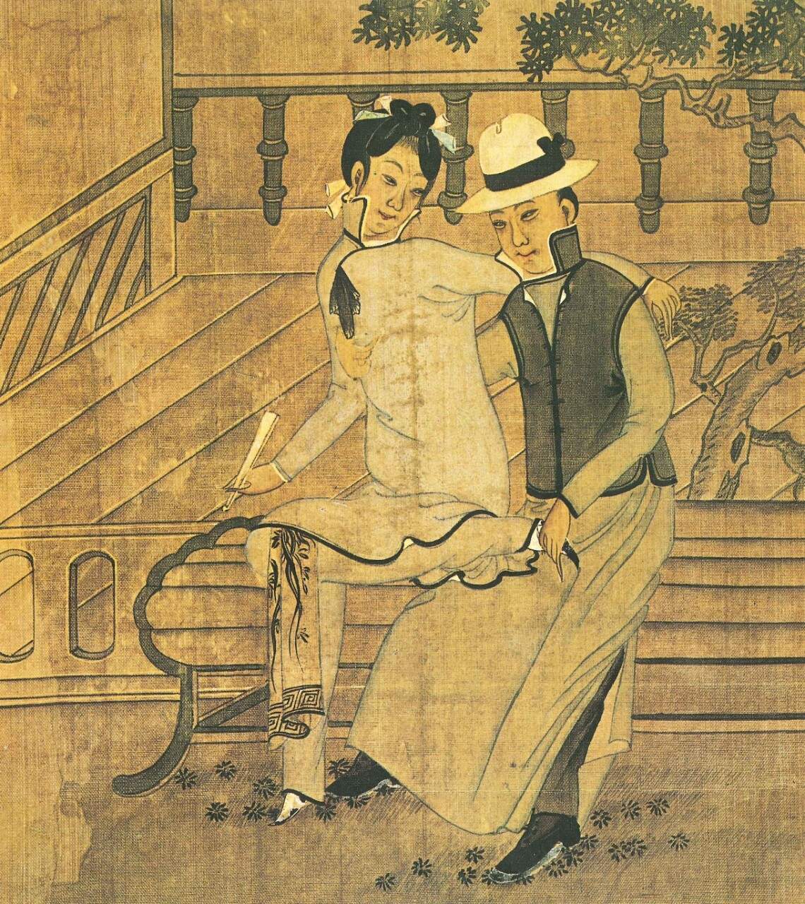 A ilustração do fetichismo dos orientais pelos pés no livro “Jeux des Nuages et de La Pluie”, que trata da arte de amar e do erotismo na China antiga. (Foto: Reprodução)