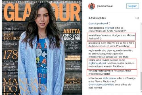 Internautas não gostaram das mudanças feitas na imagem da cantora. (Foto: Reprodução)