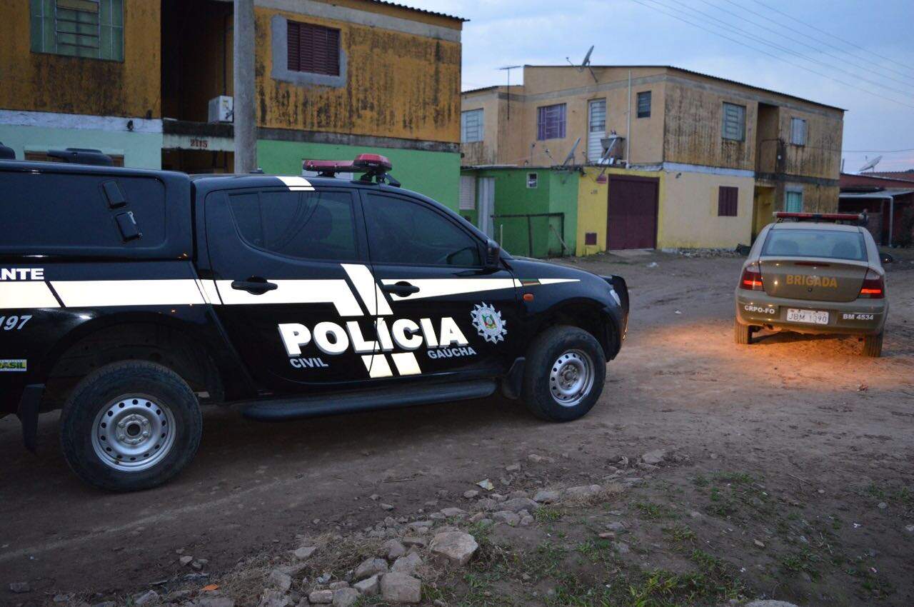Polícia no bairro São Gregório, em Dom Pedrito. (Foto:P C/Divulgação)