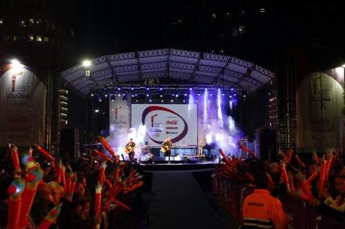 Cerimônia de boas vindas à Tocha Olímpica em Porto Alegre Local: Largo Glênio Peres Na foto: Show de Papas da Língua (Foto: Ivo Gonçalves/PMPA)