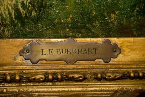 No detalhe: a placa com o nome do autor da obra, o alemão L. E. Burkhart. (Foto: Pedro Antonio Heinrich/especial)