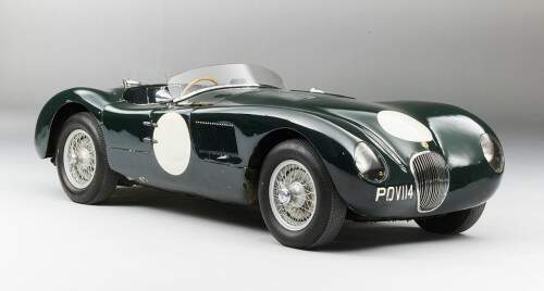 Jaguar C-Type de 1952, vendido em leilão em Mônaco pela bagatela de R$ 23.8 milhões. (Foto: Reprodução) 