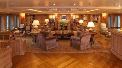 Sala do barco de Paul Allen. (Foto: Reprodução)