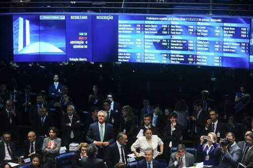 Sessão terminou nesta madrugada (Foto: Marcos Oliveira/Agência Senado)
