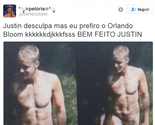 Justin Bieber. (Foto: Reprodução / Twitter)