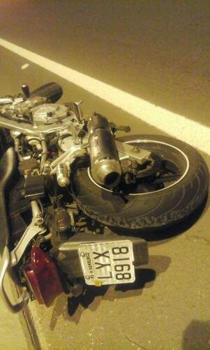 Moto roubada foi abandonada (BM/Divulgação)