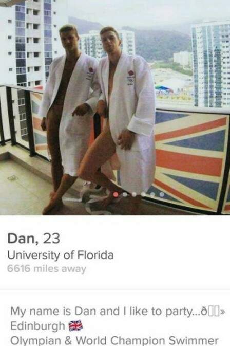 Imagem foi postada no Tinder. (Crédito: Reprodução)