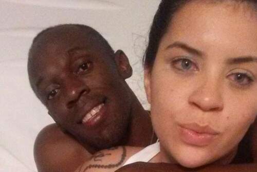 Usain Bolt em momento íntimo com Jady Duarte. (Foto: Reprodução)