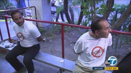 Dois homens foram presos durante o protesto (foto: reprodução)