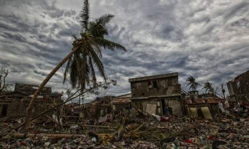 Haiti foi castigado pelo furacão (Foto: AFP)