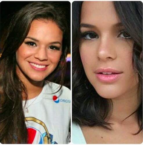 Antes e depois de Bruna Marquezine. (Foto: Reprodução)