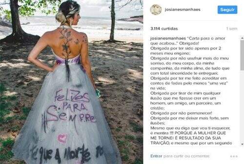 O ensaio foi bem recebido pelos seguidores de Josi, que elogiaram a capixaba (foto: reprodução/Instagram).