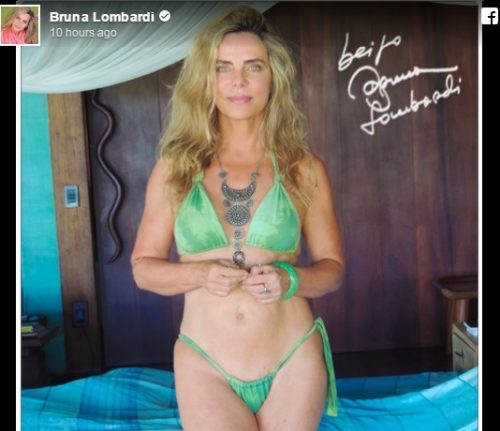 Bruna Lombardi em foto de bíquini (Foto: Reprodução)
