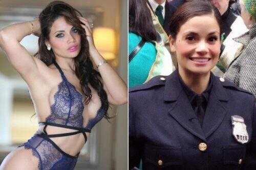 A americana em dois tempos: de farda e de lingerie (Foto: Reprodução/Instagram)