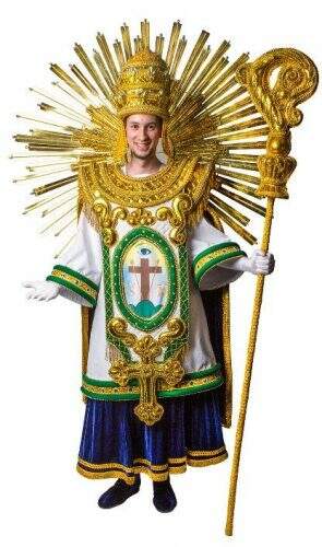 A arte sacra é forte inspiração para as fantasias da Unidos da Vila Maria. (Foto: Reprodução)