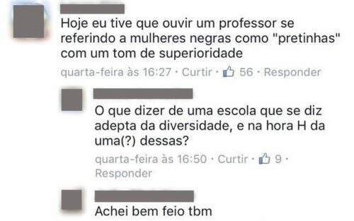 Alunos da FGV denunciam racismo na universidade. (Foto: Reprodução/Facebook)
