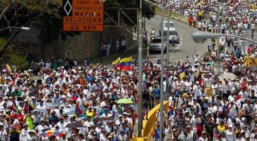 Manifestações em diversos pontos na Venezuela (Foto: Reprodução)