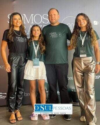 Patricia Spolavori, Catarina Spolavori, Rafael Sartori e Luize Spolavori