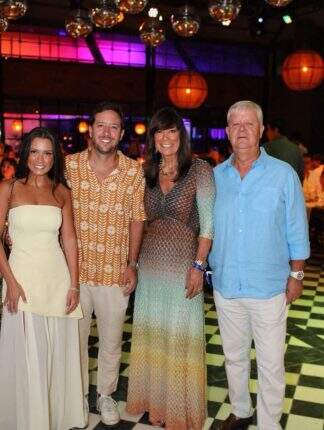 Bruna Zilmer com Rodolfo, Bettina e Lipe Becker