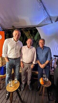 Alexandre Gadret, Ronaldo Santini e Germano Rigotto